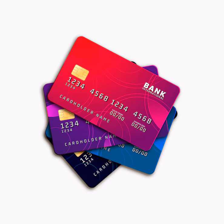 Crypto cards and a hardware wallet on a desk